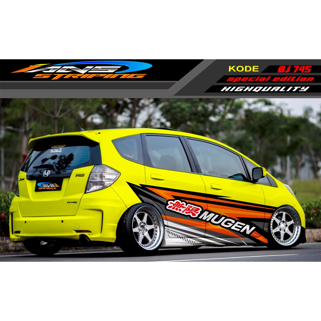 STICKER VARIASI MOBIL HONDA BRIO AGYA JAZZ AVANZA YARIS / DECAL STICKER MOBIL JAZZ / STIKER MOBIL