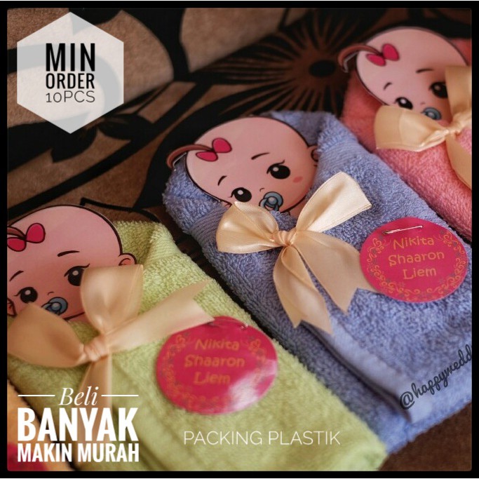 Souvenir lahiran aqiqah handuk bayi baby ultah