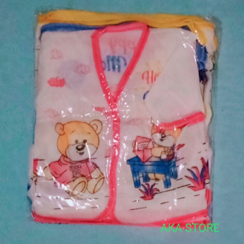 Lusinan 12 pcs Baju Bayi Lengan Panjang Katun TC