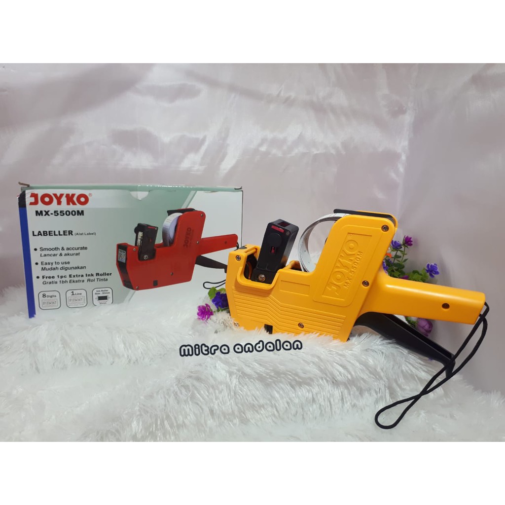 

Mesin Tembak Alat Label Harga Joyko MX-5500M 1 Line 8 Digits Price Labeller Cetak Stiker Exp Date Rp