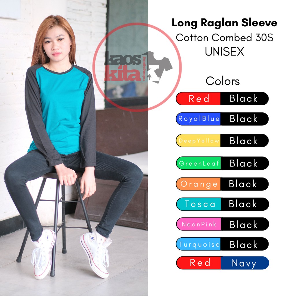 REGLAN PANJANG PREMIUM / COMBED 30S DAN COMBED 28S