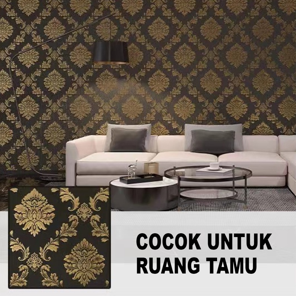 Wallpaper 3D FOAM 70x70 / Wallpaper Dinding 3D Motif Foam Batik Bunga More High Quality / Wallfoam 3D 5mm