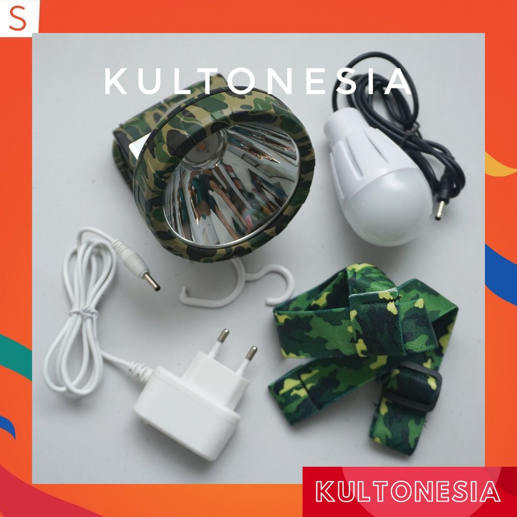 Senter Kepala Luby 20 Watt Army Series 2835 K L-2835k Bonus Led 3 watt dc