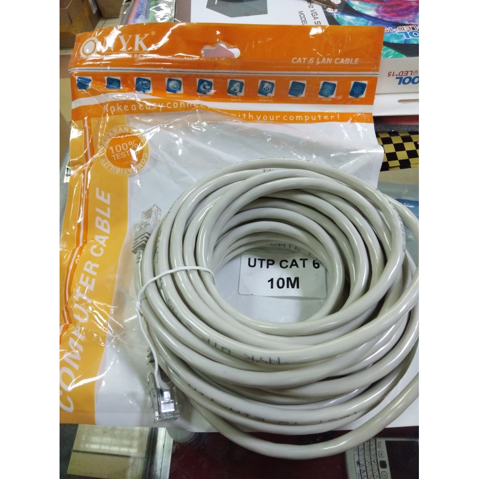 Kabel LAN 10Meter Cat6 RJ45 - Kabel Jaringan 10m Cat6