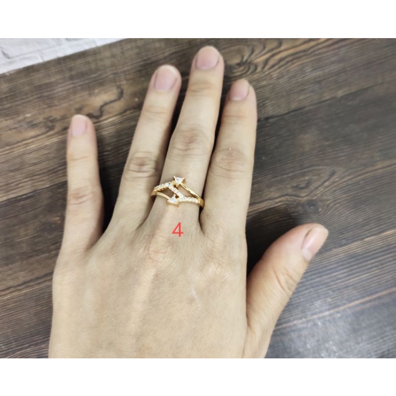 Fifi Fashion Cincin Cantik Xuping Fashion Aneka Model Perhiasan Lapis Emas 18K C035