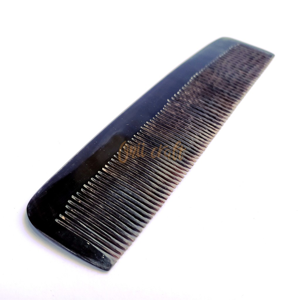 sisir kesehatan tanduk kerbau asli model tanpa gagang / sisir handmade