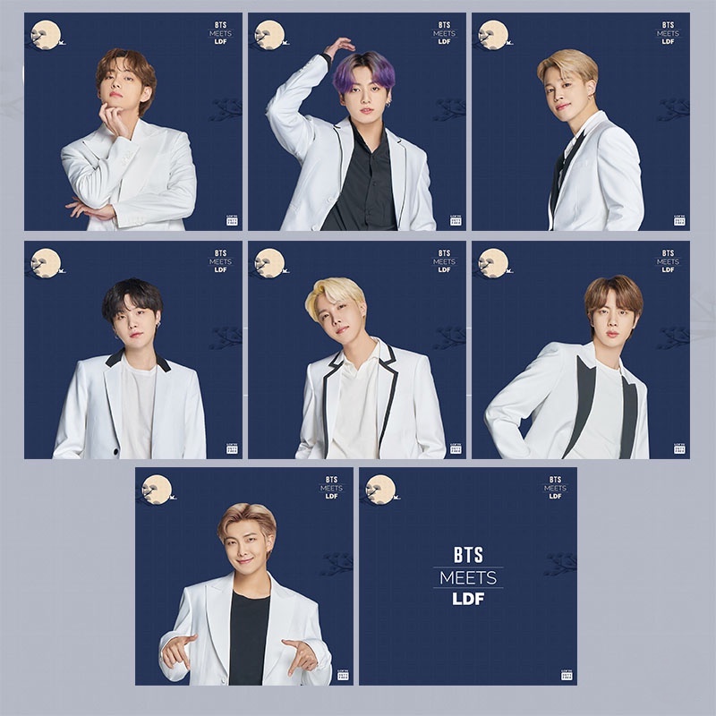 7pcs / set Kartu Foto BTS MEETS LDF Untuk Penggemar