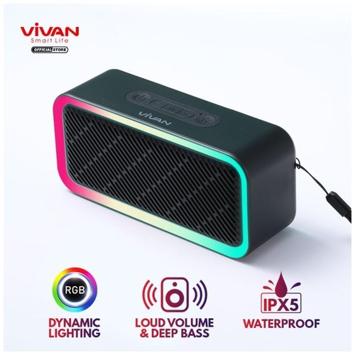 Speaker VIVAN VS6 Bluetooth 5.0 RGB Lighting Waterproof | ITECHBALI