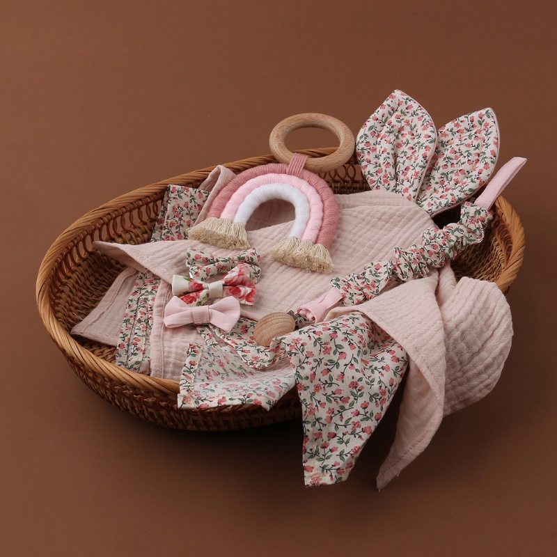 Mary 1 Set Klip Jepit Empeng / Teether Bayi Perempuan Warna Pelangi