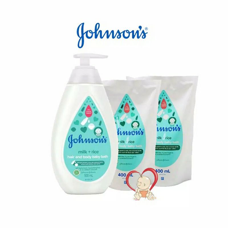 Johnson's baby bath milk and rice/ bed time