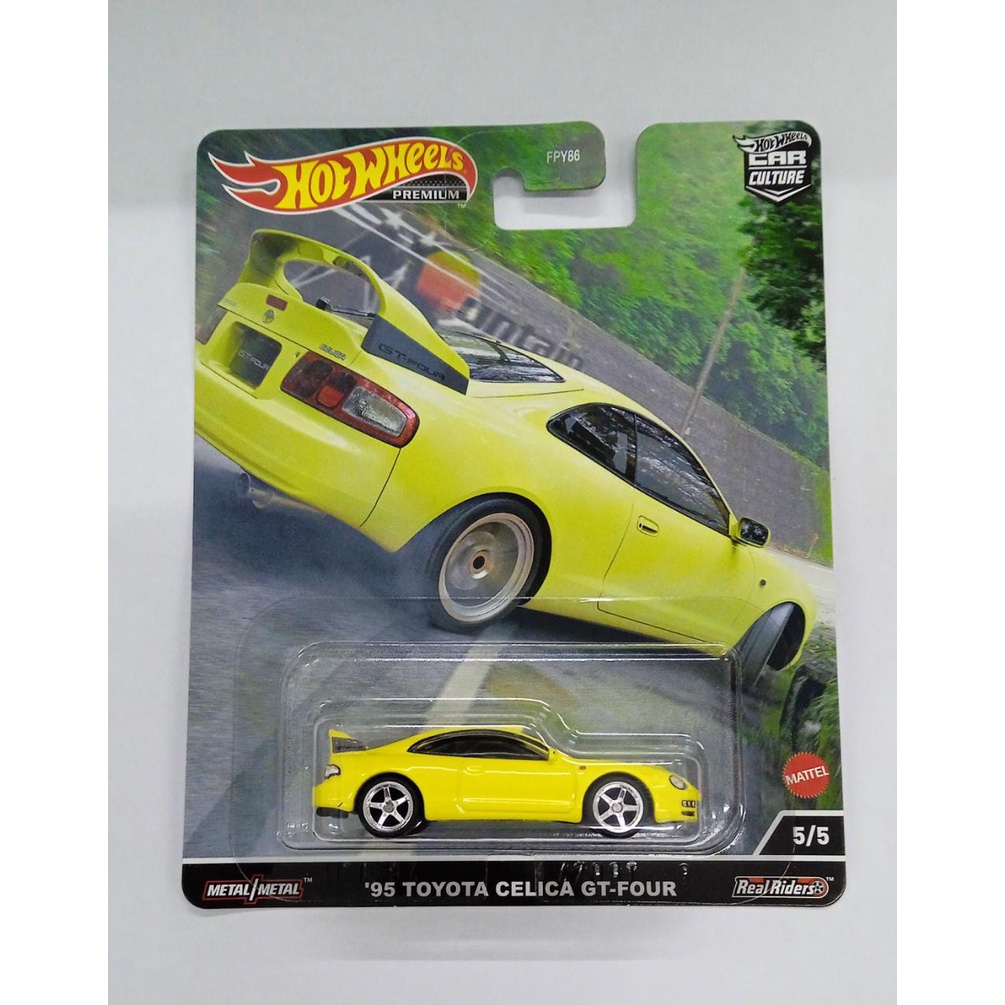 Diecast Hot Wheels Mountain Drifters 95 Toyota Celica GT Four Kuning GT-Four HW Hotwheels Mobil Mainan Anak Car Culture 2022