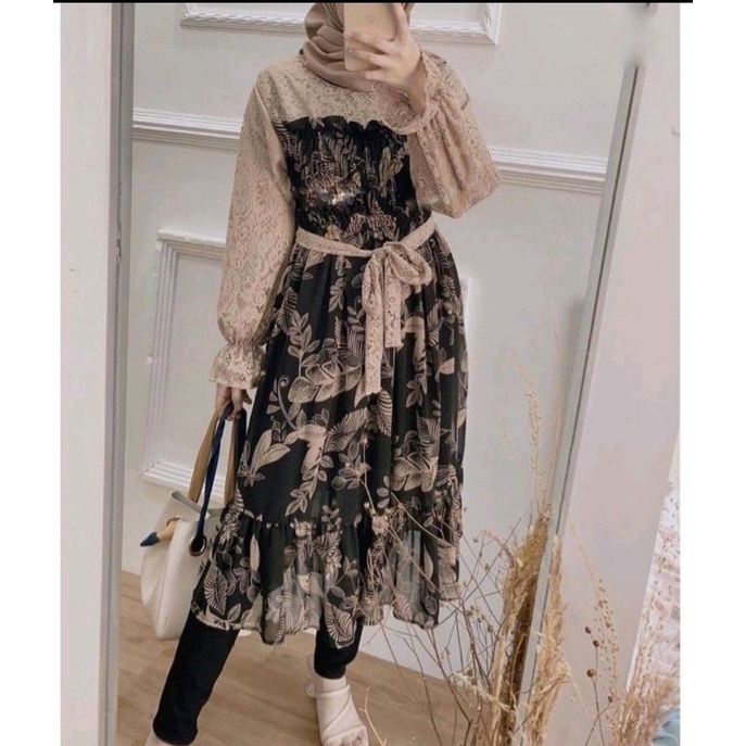 ERDE SET / ONE SET JUMBO XXL - STANDART XL  / YOSIE SET ONESET MOTIF ABSTRAK DAILY SET HOMEWEAR HOMEY SETELAN WANITA MOTIF TIE DYE   ONE SET RAYON-VELA TUNIK HITAM