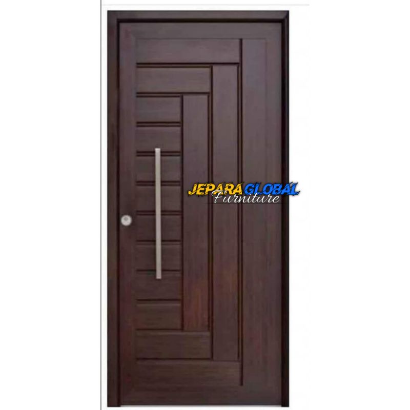 Pintu kamar minimalis Jati Ram & kusen Jati (pintu jati murah,promo pintu rumah,kusen jati solid )