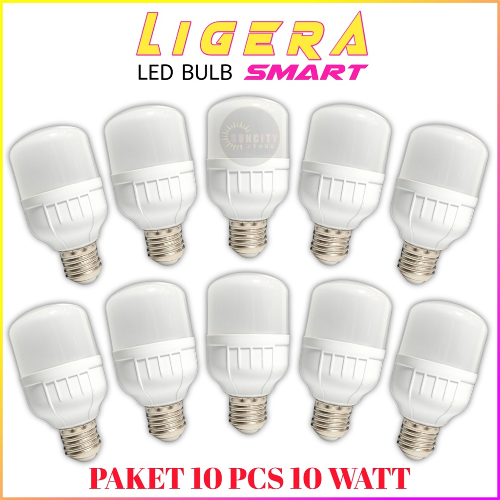 Paket 10 Pcs LIGERA Smart Lampu LED Capsule 10 Watt - Cahaya Putih