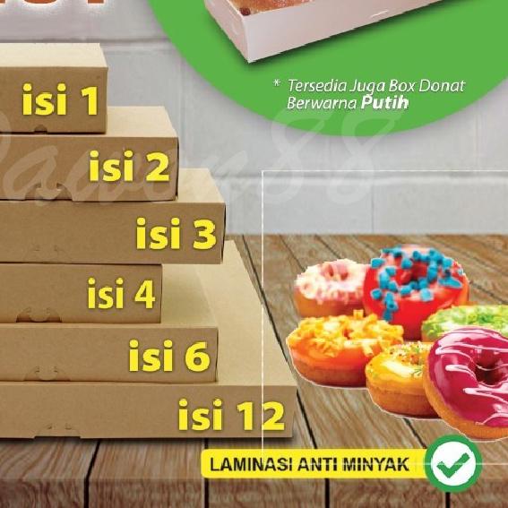 

☊ Kotak Box Dus Donat| COKLAT Isi 6 -(30 Pcs) ☻