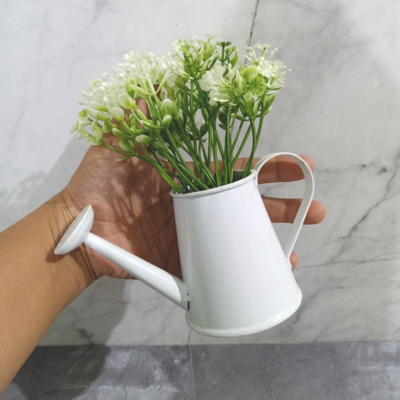 baby breath bunga plastik Artificial palsu pot bunga properti foto