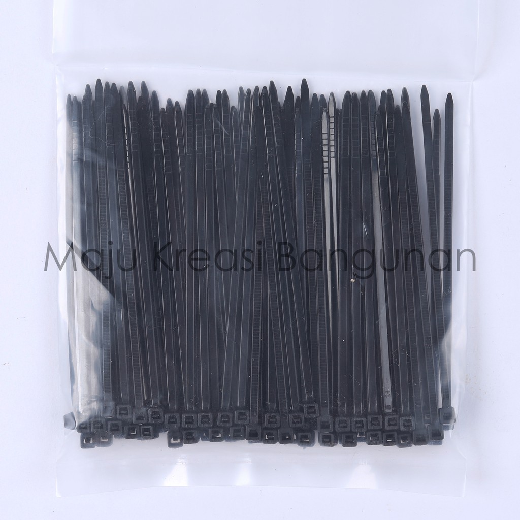 Kabel Ties 2,5 x 100mm Hitam Putih 100 mm 10cm 10 cm Cable Cableties