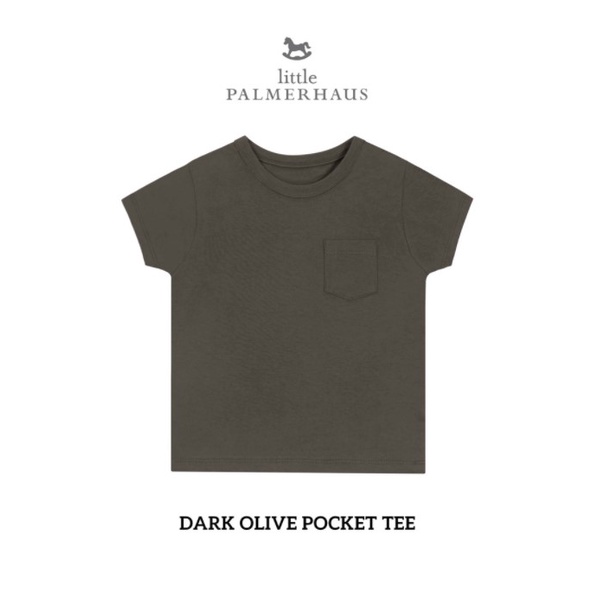 Baju Kaos Pakaian Setelan Little Palmerhaus Anak Bayi Perempuan Laki Laki 1 2 3 Tahun | BEBEMOON | Cotton Pocket Tee-3