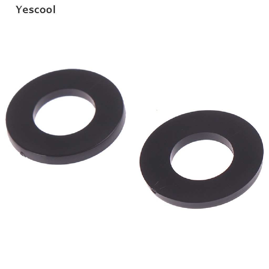 Yescool 350Pcs Ring washer M2 / M2.5 / M3 / M4 / M5 / M6 / M8 Bahan Nilon Warna Hitam