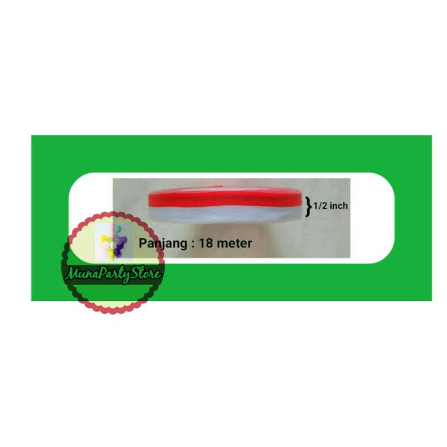 

Pita Merah Putih ukuran 1/2inci /Pita Hiasan 17 Agustus / pita Hiasan Parcel