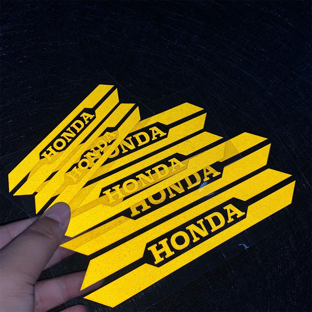 1 Set 2 Pcs Sticker Reflektor Dekorasi Pedal Motor Honda CM300 NX125 CB190