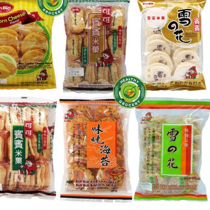 

TERLARIS BIN BIN Rice Crackers ORIGINAL / SEAWEED / SNOW / SPICY / CORN CHEESE / Binbin new