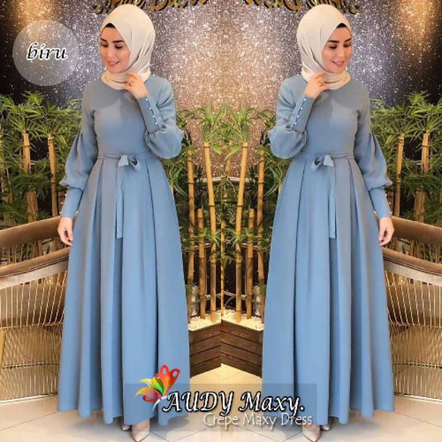 MAXI AMINAH DRESS GAMIS LONG CAPE TILE BORDIR ANINDYA TILE GAMIS PESTA MEWAH 8 WARNA