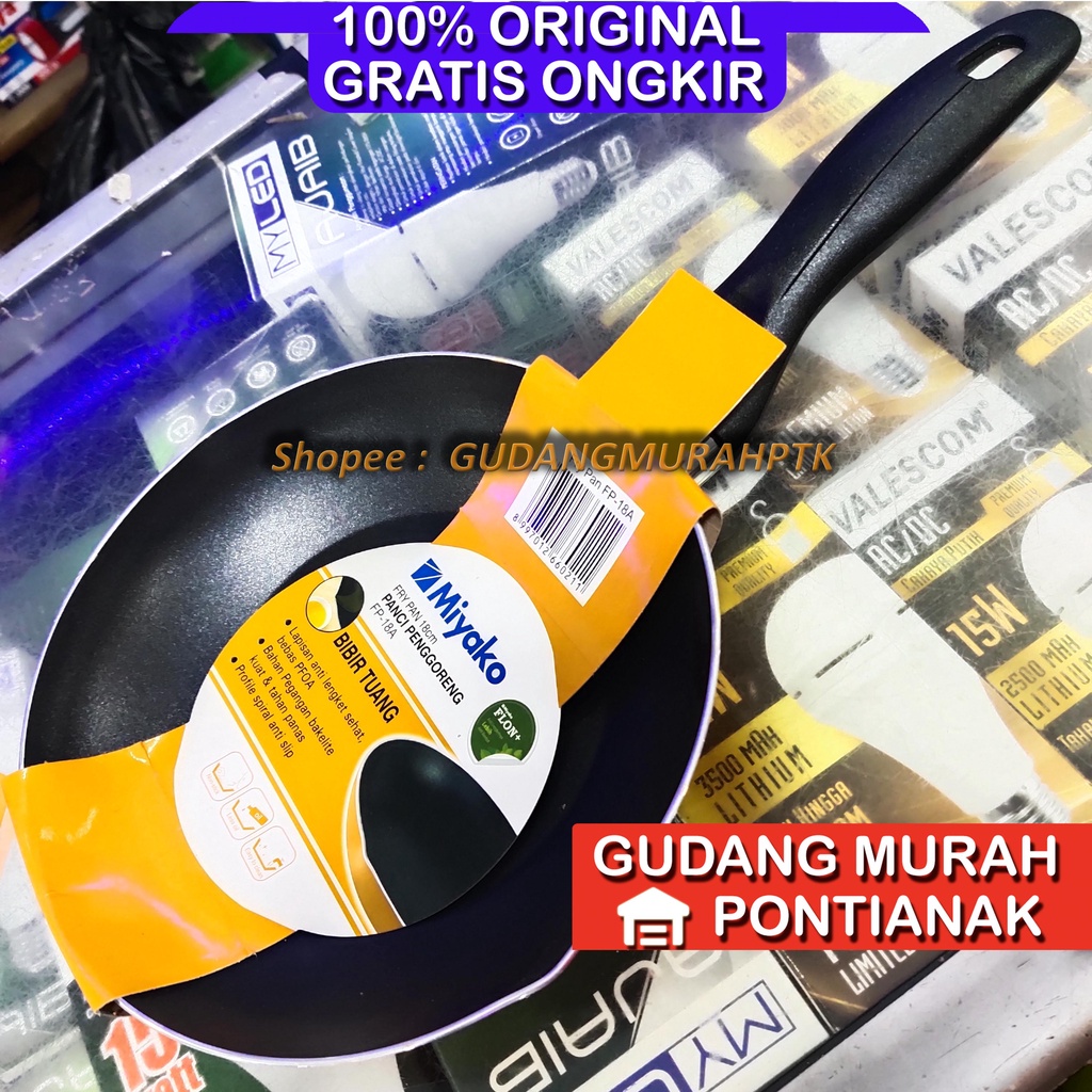 Miyako Panci / Wajan Penggorengan / Fry Pan 18 cm Teflon Anti Lengket FP18A / FP18 A / FP 18A / FP 18 A / FP-18A