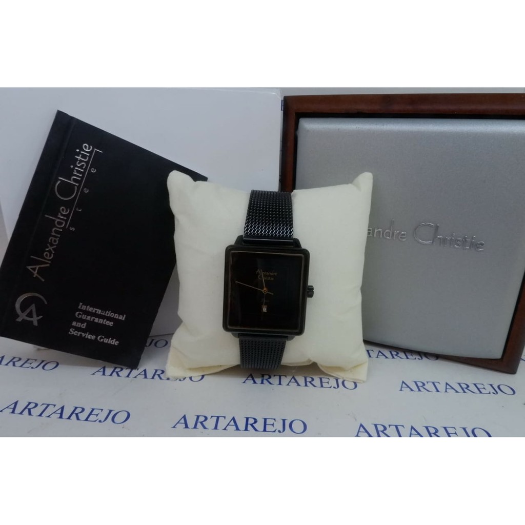 JAM TANGAN WANITA ALEXANDRE CHRISTIE AC 2851 HITAM ORIGINAL