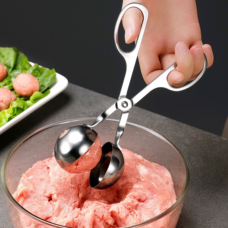 Alat Cetakan Bakso Sendok Bakso Meatball Scoop Maker Mold Stainless Steel