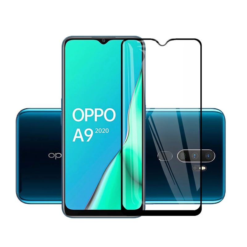 PAKET 3IN1 TEMPERED GLASS LAYAR KAMERA SKIN CARBON OPPO A5 A9 2020 TG ANTI GORES FULL SCREEN