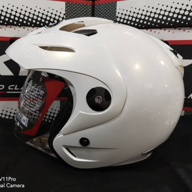 HELM KYT ROMEO SOLID WHITE / KYT ROMEO POLOS PUTIH