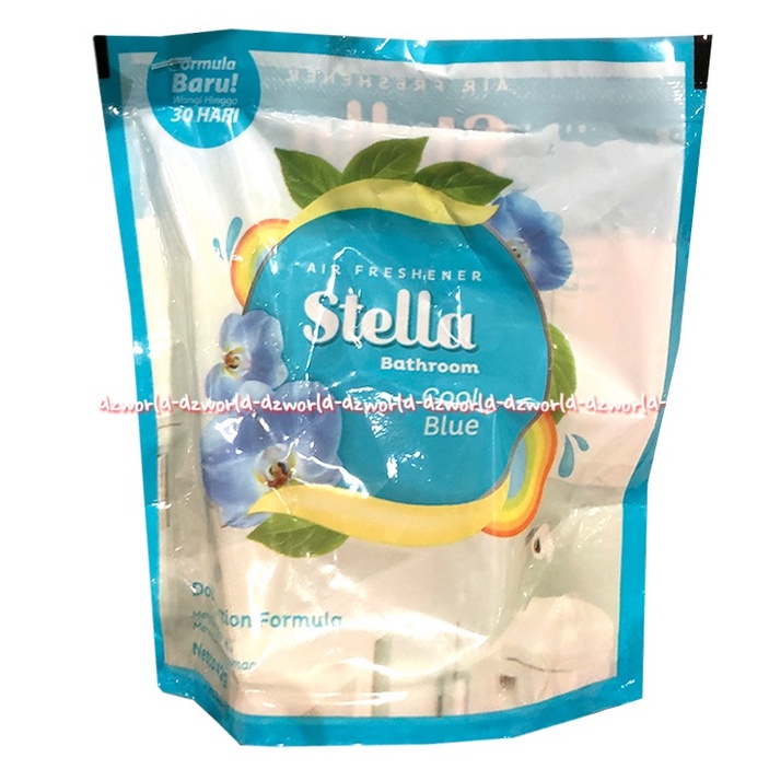 Stella Bathroom Air Freshener Cool Blue Parfum Gantung Ac Pewangi Ruangan Stela Sejuk 30Hari