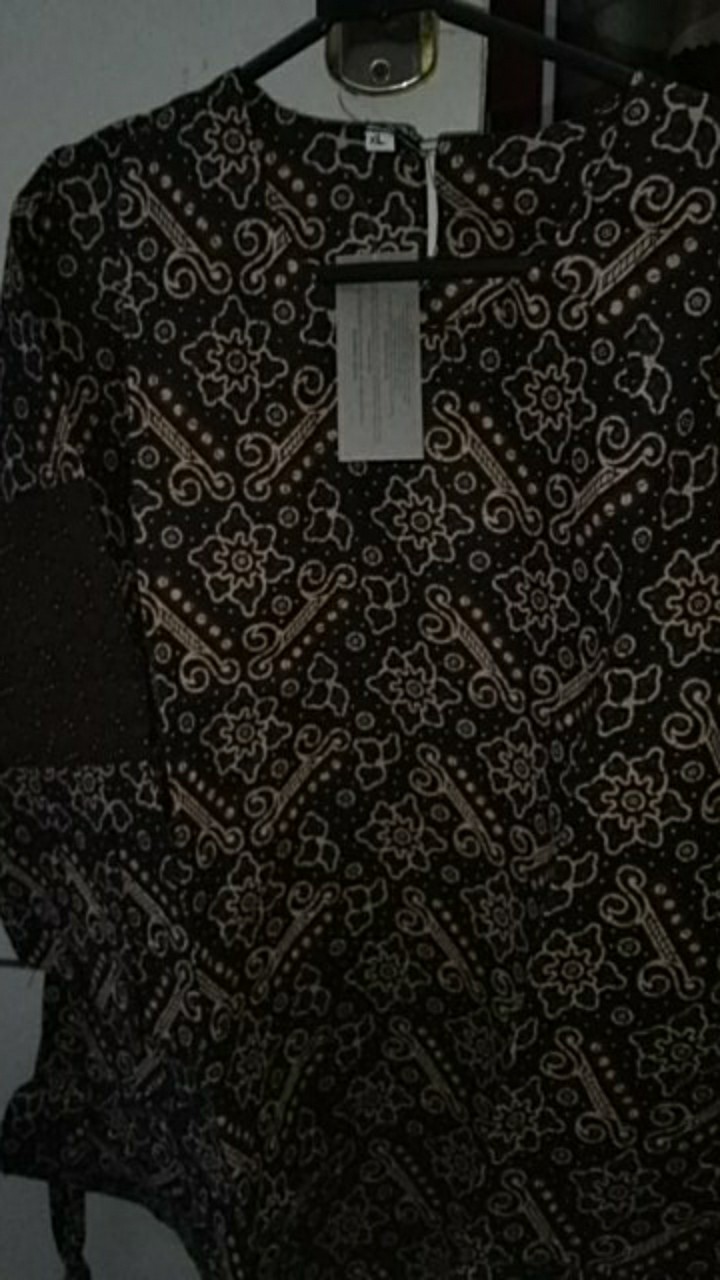 Tey-17 Batik Wanita Asj Sa Hrb026 Kenongo Kemeja Tosca Pendek