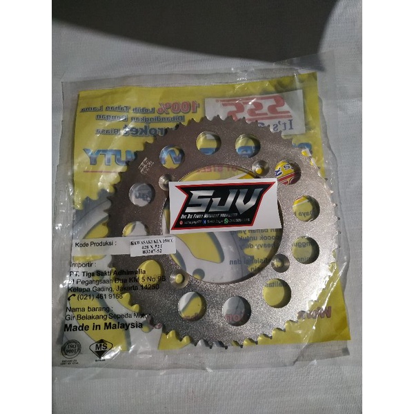 GEAR/GIR BELAKANG SSS KAWASAKI KLX 150CC 428 TERMURAH