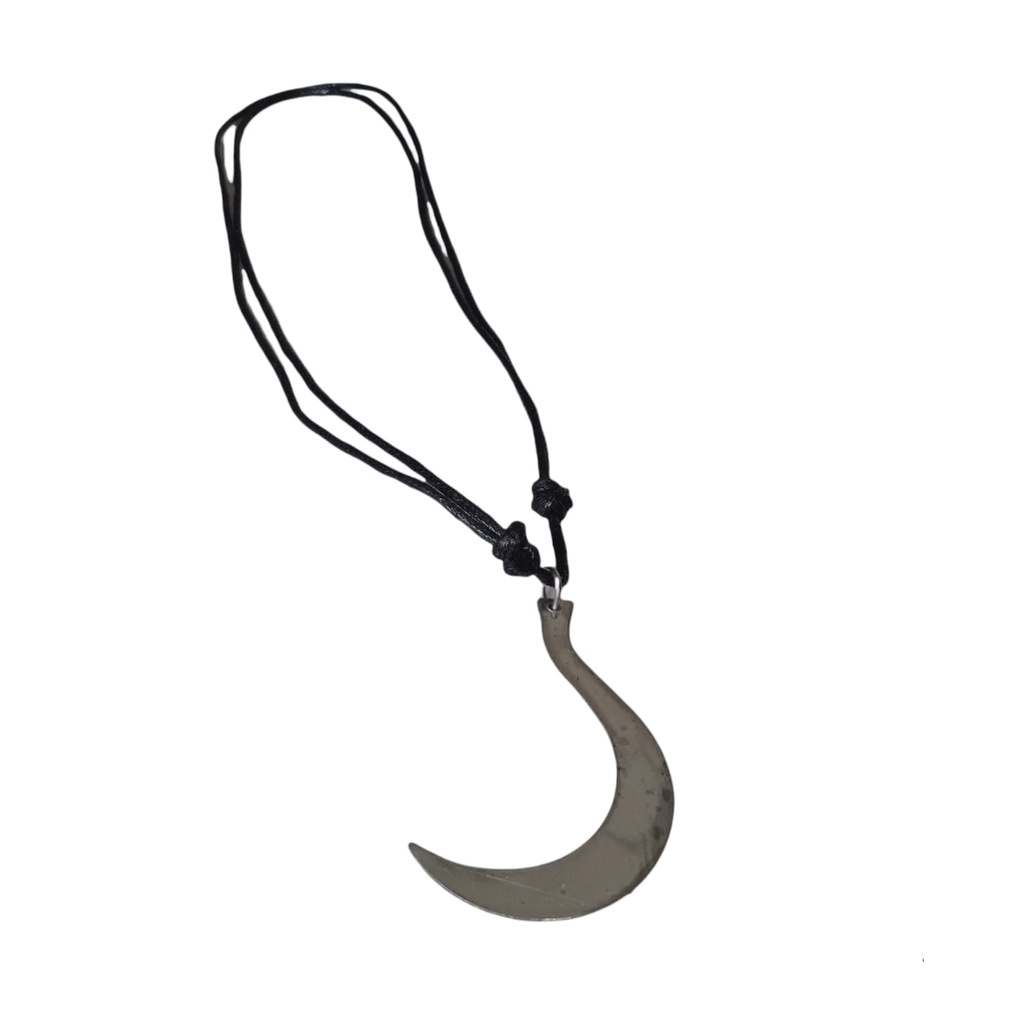 KALUNG TALI HITAM LIONTIN CIN-CIN PRIA WANITA/STENLIS STEEL/TITANIUM/COD