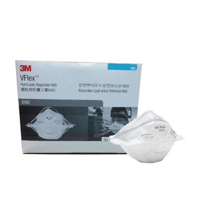 masker 3M N95 tipe 9105. masker vflex 3M N95