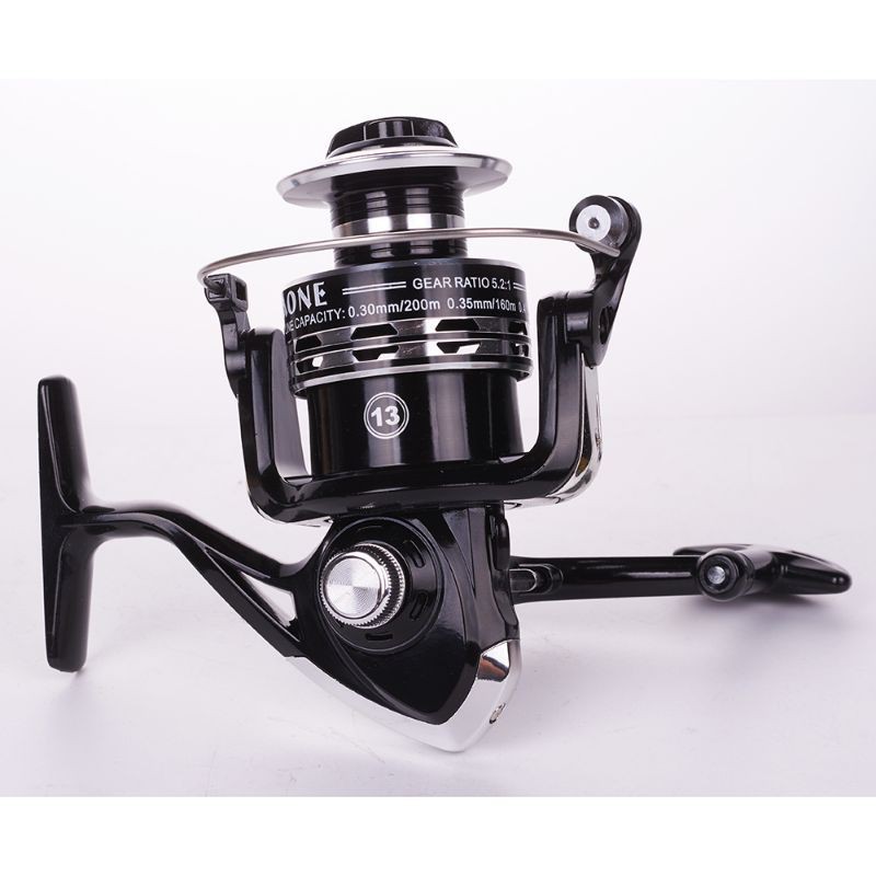 Grab Medan Dark Spider DS3000 Spinning Reel Pancing 5.2:1 12+1 Ball Bearing Hitam Debaone