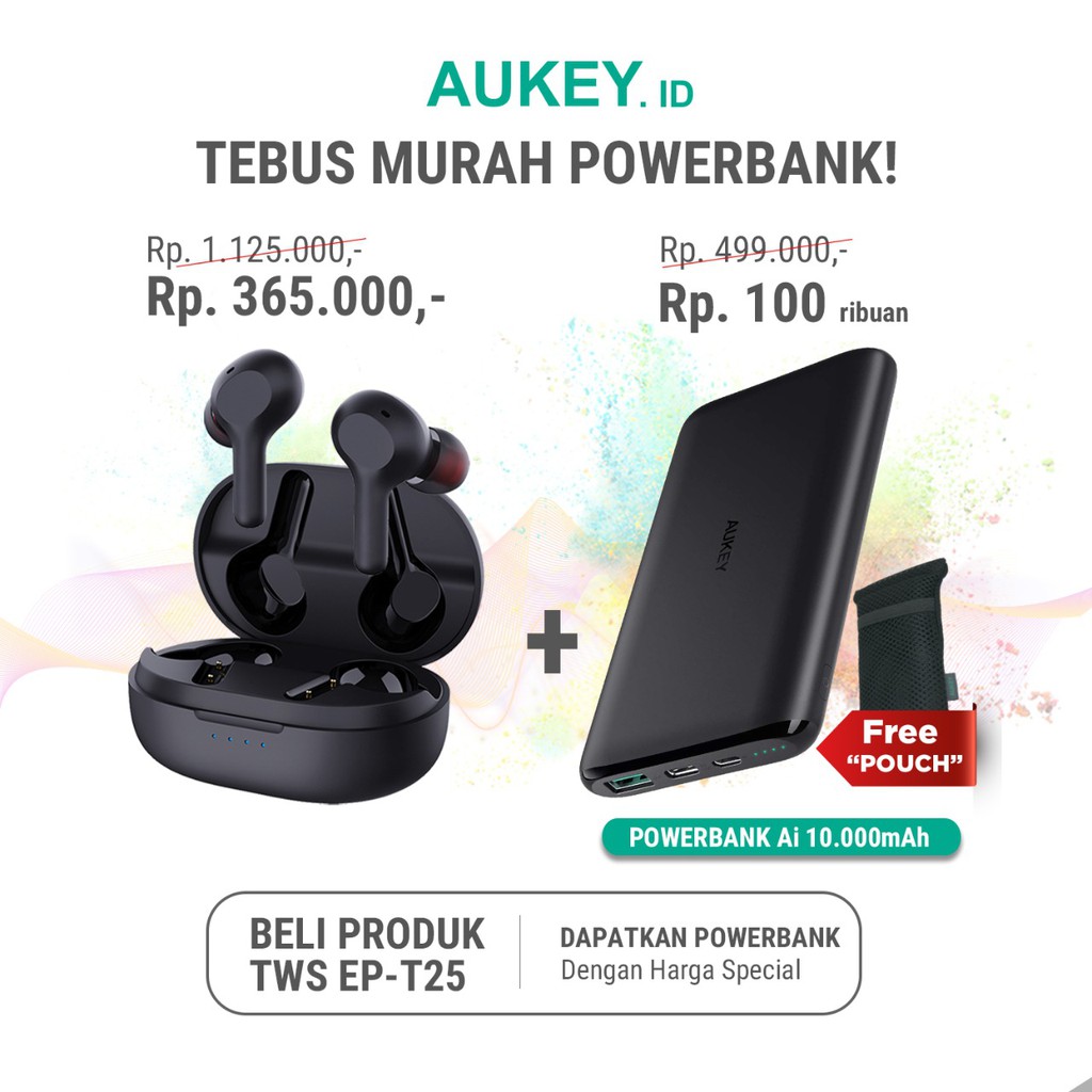 [PAKET] Aukey TWS EP-T25 - 500538 + Aukey Powerbank