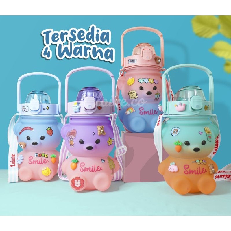 Tumbler Gemoy Beruang 1 3 Liter Bear 1300 ML Gradasi 1 3 Liter FREE STICKER Gratis Ongkir Ready Stoc