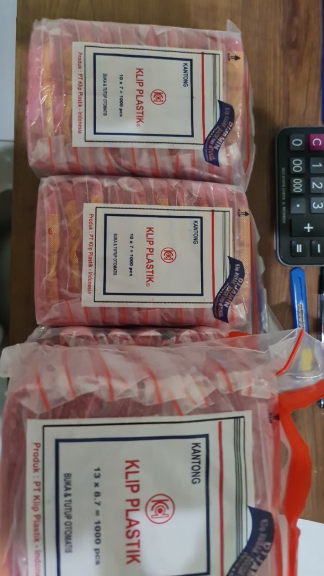 Klip Plastik Klip Warna Obat Merah Pink Hijau Biru 7x10 100 Pcs Polos