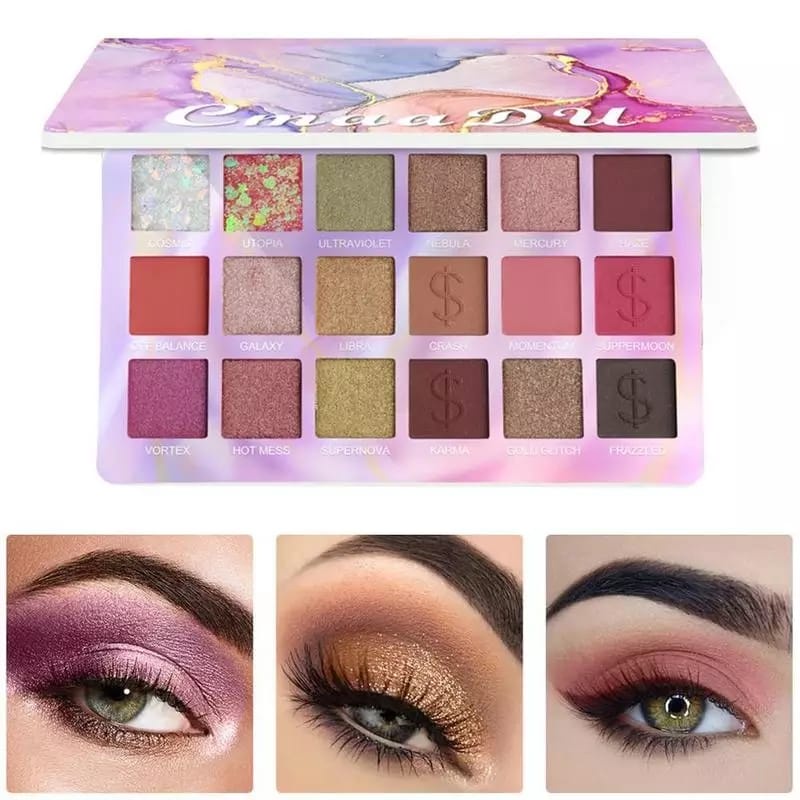 MakeUp Make Up Alat Kecantikan Eyeshadow LAMEILA Palette Matte and Glitter Eye Shadow Nude Shade Warna Matte