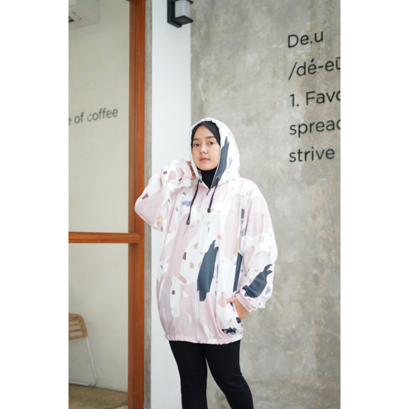 Jaket Sepeda Wanita Jaket Motif Printing/Jaket Goews-peace bercak