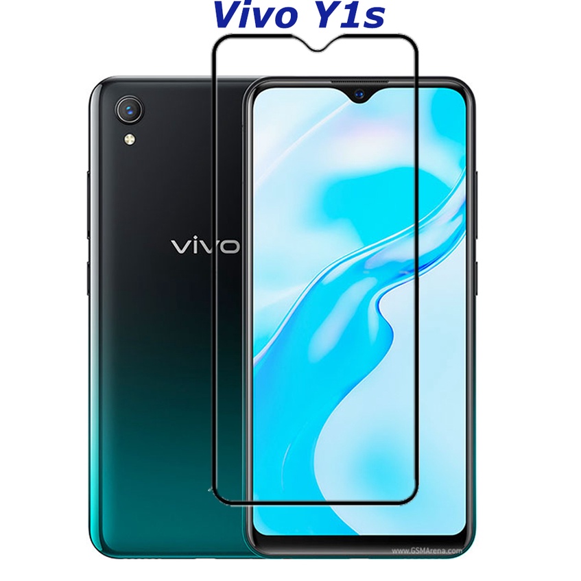 Tempered Glass Vivo Y1s Full Cover Full Screen Protector Anti Gores