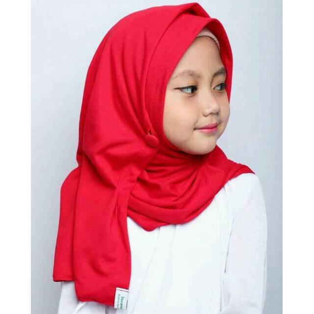 Jilbab instan pashmina instan pastan anak tinggal slup bahan kaos adem bukan merk HILZEA HULYA ya