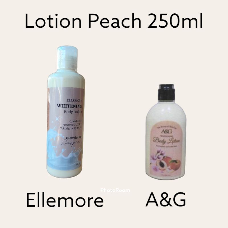 Aroma PEACH whitening body lotion A&amp;G whitening kuning Ellemore