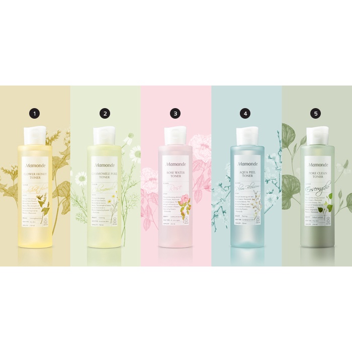 Mamonde Flower Toner All Varian Fullsize Ukuran Besar BPOM - Rose Toner / Chamomile Toner / Pore Clean Toner / Aqua Peel Toner / Centella Trouble Toner / Narcissus Ampoule Toner - 250 ml / 150 ml