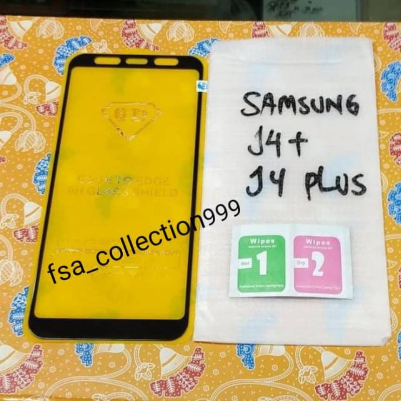 Tempered glass Samsung J4plus/J6plus Full cover Protector Quality