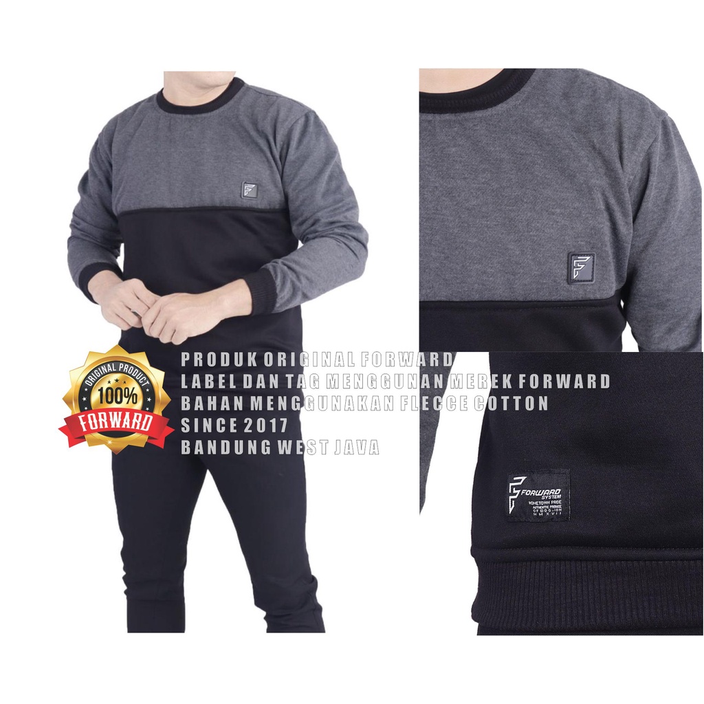 [COD] Forward system Crewneck Sweater Black Motif Simpel Pria/Wanita Premium Quality