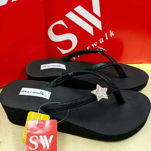 Sendal wanita wedges spons Starwalk sakura 05 original asli murah promo diskon
